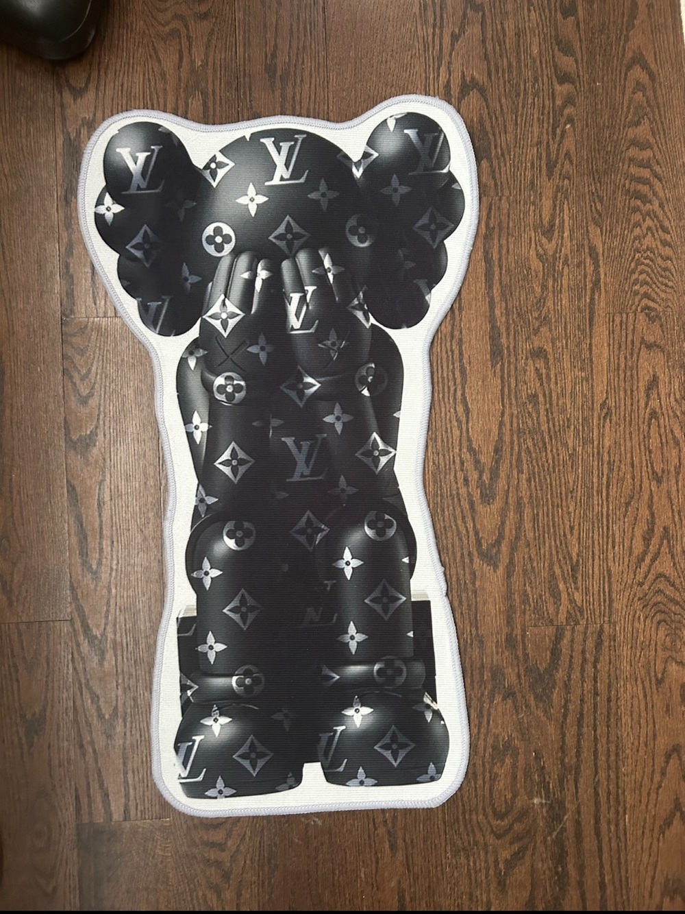 Kaws / Louis Vuitton Black and White Monogram Kaws rug